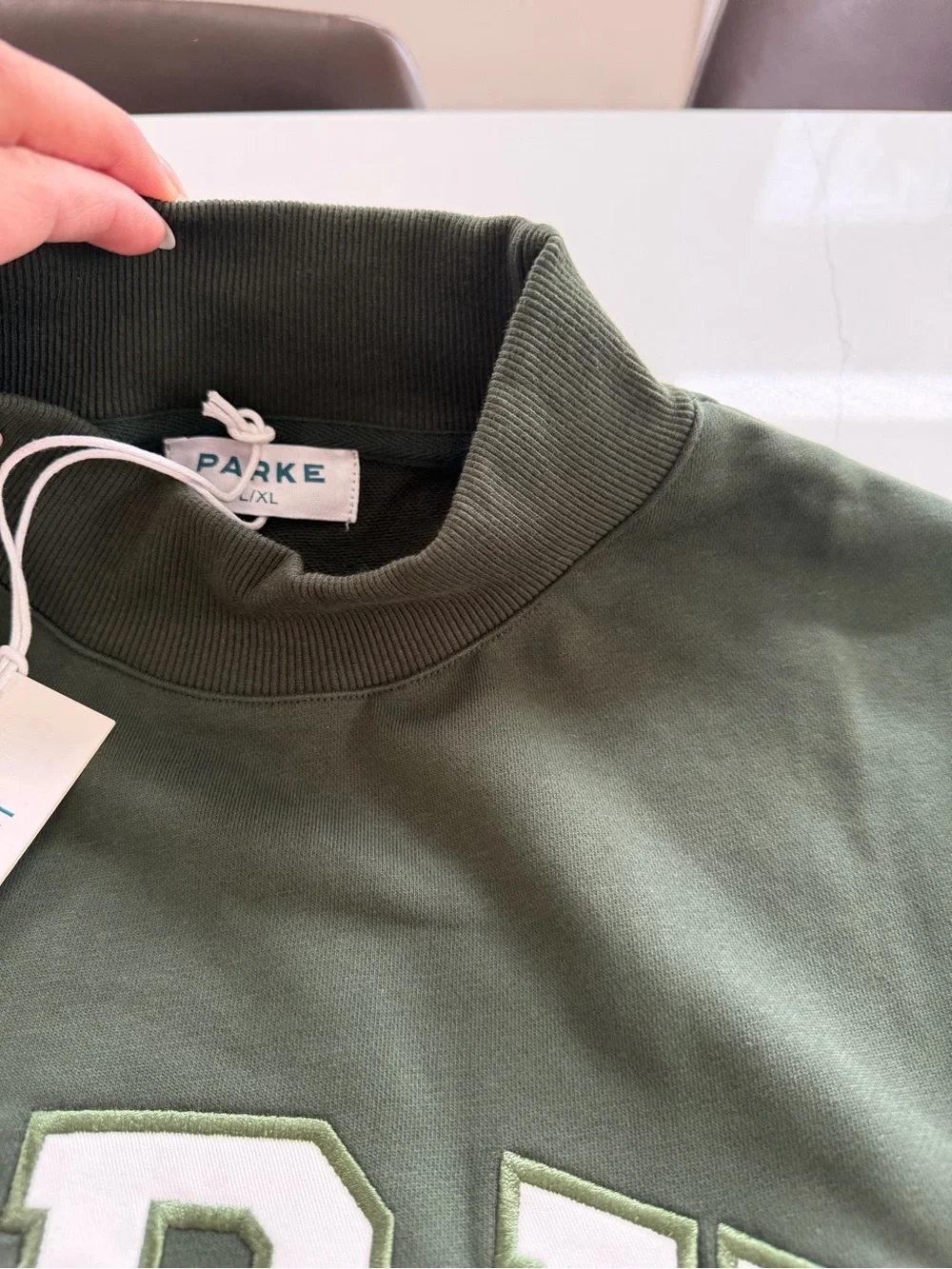 Parke sweater green women’s size L/XL - Picture 2 of 4
